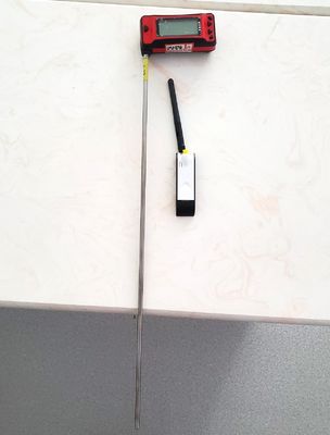 Communication sans fil Pt100 Thermomètre numérique de sonde avec capteur en acier inoxydable 316