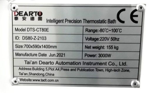 Appui personnalisé - 100 °C de laboratoire de bain thermostatique de liquide cryogénique pour l'étalonnage